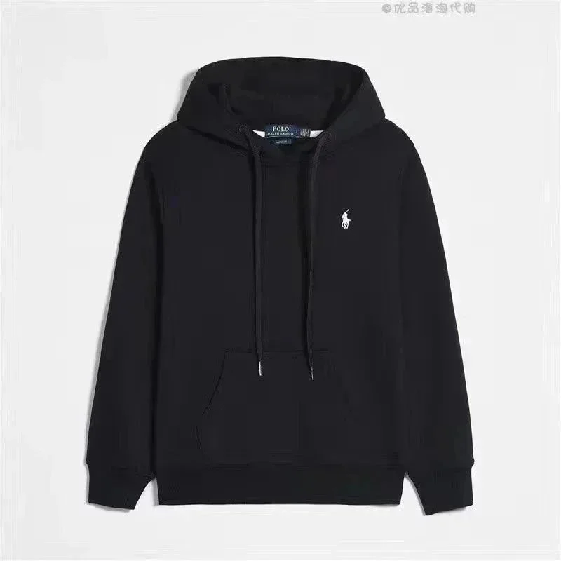 Polo Ralph Lauren Black Hoodie with Pony Logo