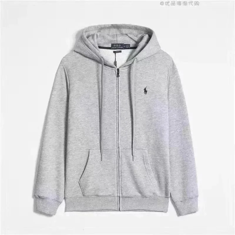 Polo Ralph Lauren Grey Zip-Up Hoodie